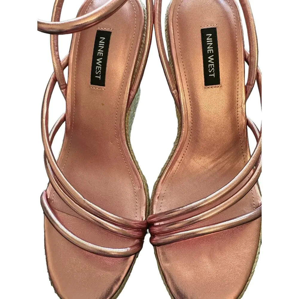 Nine West ~ Hipsta Espadrille Platform Wedge Sandals Size 8M